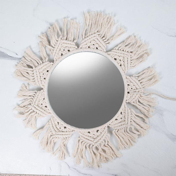 Buy Floro Macrame Wall Mirror Wall Mirror from Vaaree