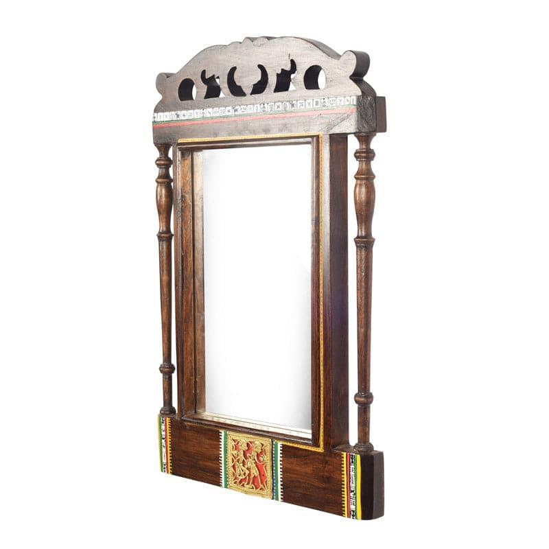 Buy Glema Wooden Mirror Wall Mirror from Vaaree