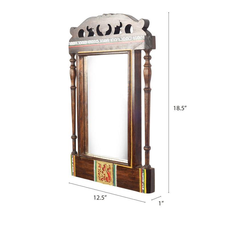 Buy Glema Wooden Mirror Wall Mirror from Vaaree