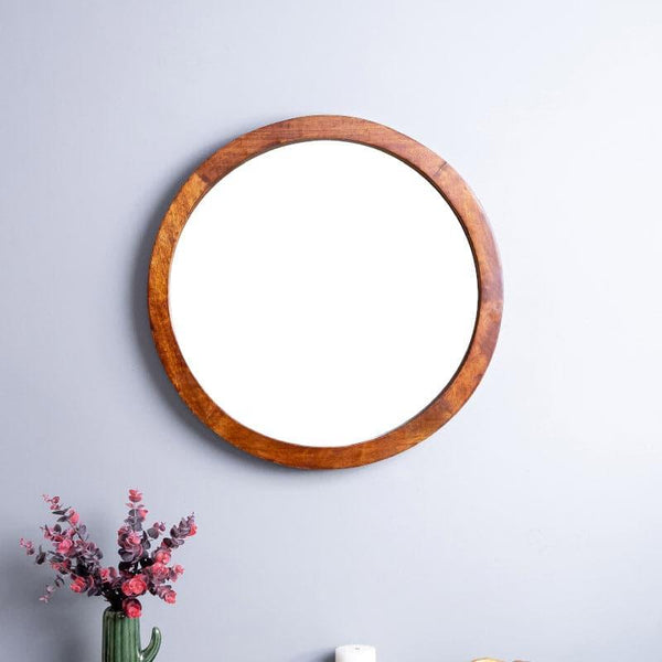 Buy Satomi Wall Mirror - Brown Wall Mirror from Vaaree