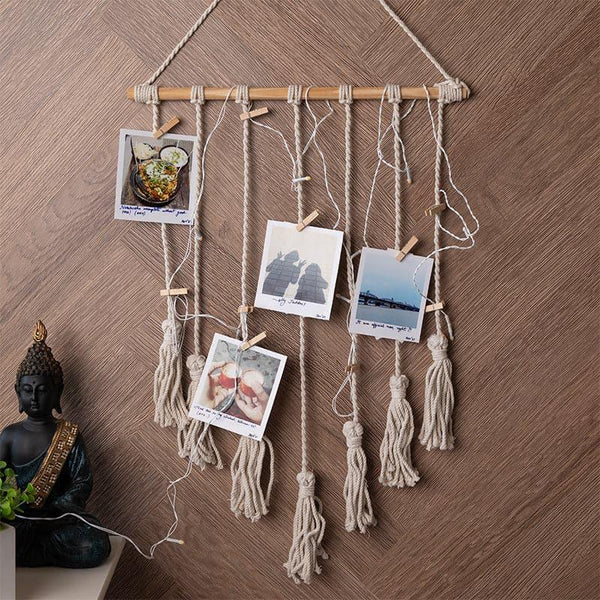 Buy Morly Macrame Photo Hanger Wall Tapestry from Vaaree