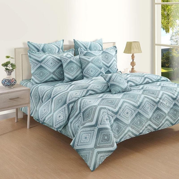 Buy Blue Grey Labyrinth Cotton Comforter - 150 GSM Comforters & AC Quilts from Vaaree