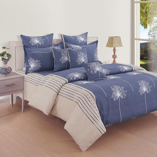 Buy Dandelion Grey-Blue Cotton Comforter (Blue Comforter) - 150 GSM Comforters & AC Quilts from Vaaree