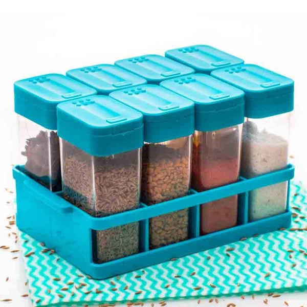 Buy Blue Sleeky Spice Box (80 ML Each) - Set Of 8 Container from Vaaree