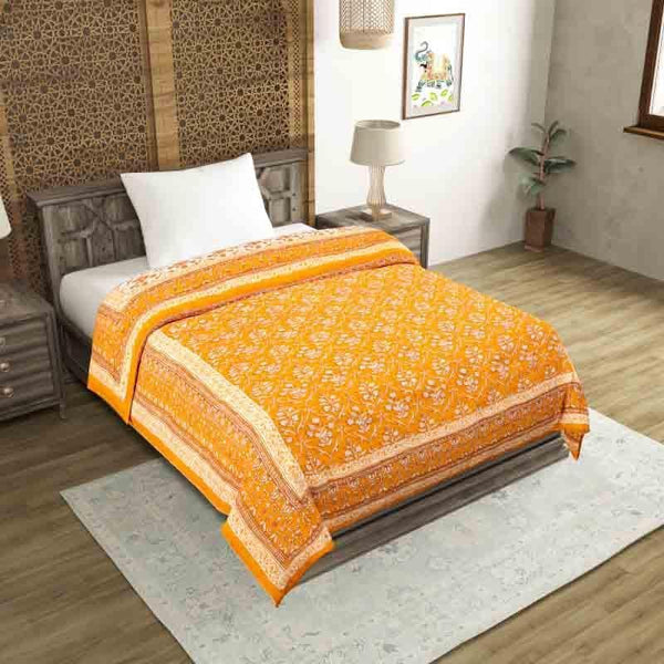 Buy Bouquet Butta Printed Cotton Dohar - Orange Dohars from Vaaree