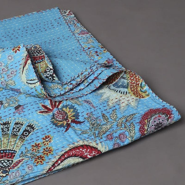 Buy Rocking Blue Kantha Cotton Dohar Dohars from Vaaree