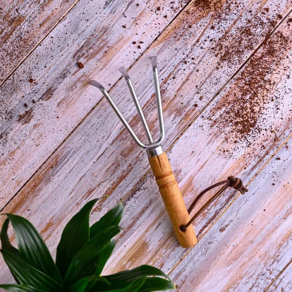 Buy Ugaoo Cultivator with Wooden Handle Garden Tools from Vaaree