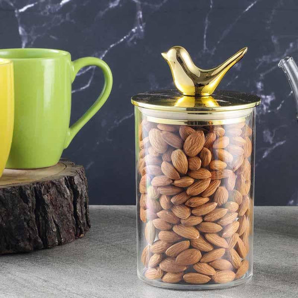 Buy Goldie Birdie Acrylic Storage Jar - 1000 ml Jar from Vaaree