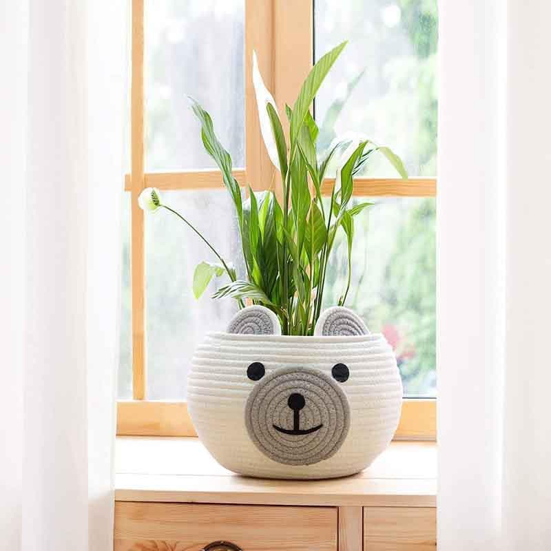 Happy Bear Multipurpose Basket- White - 1