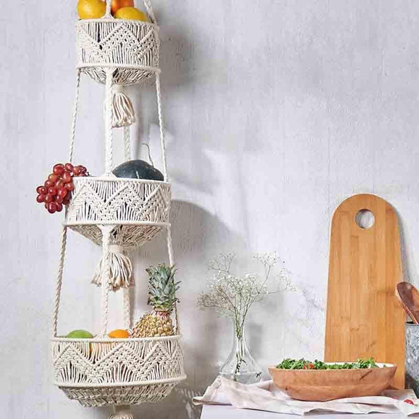 Buy Morii Three -Tier Hanging Basket Storage Basket from Vaaree