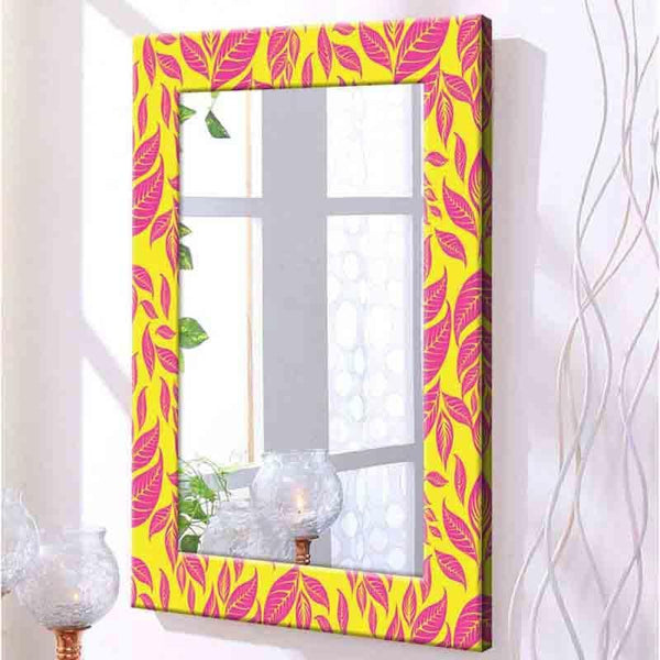 Buy Feuille Mirror - Yellow Wall Mirror from Vaaree